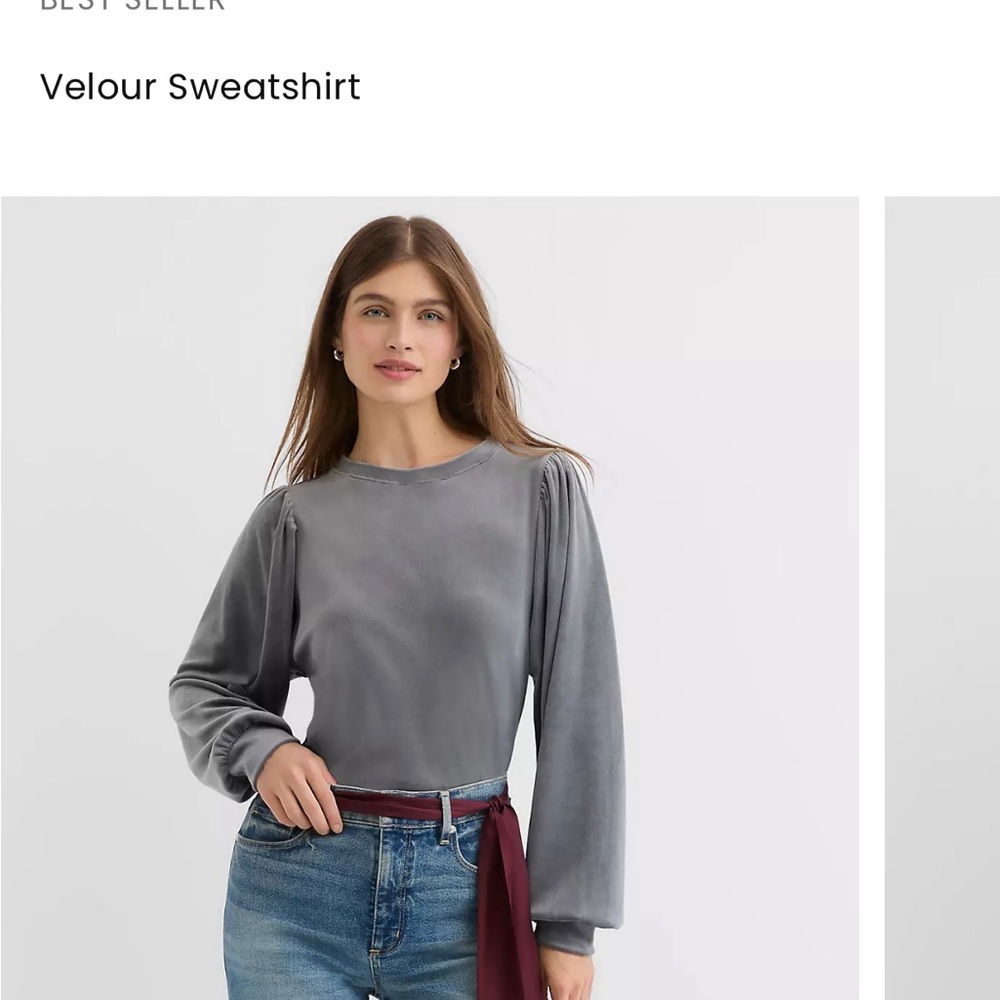 Emerald  Velour Sweatshirt